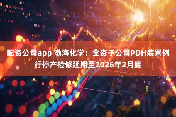 配资公司app 渤海化学：全资子公司PDH装置例行停产检修延期至2026年2月底